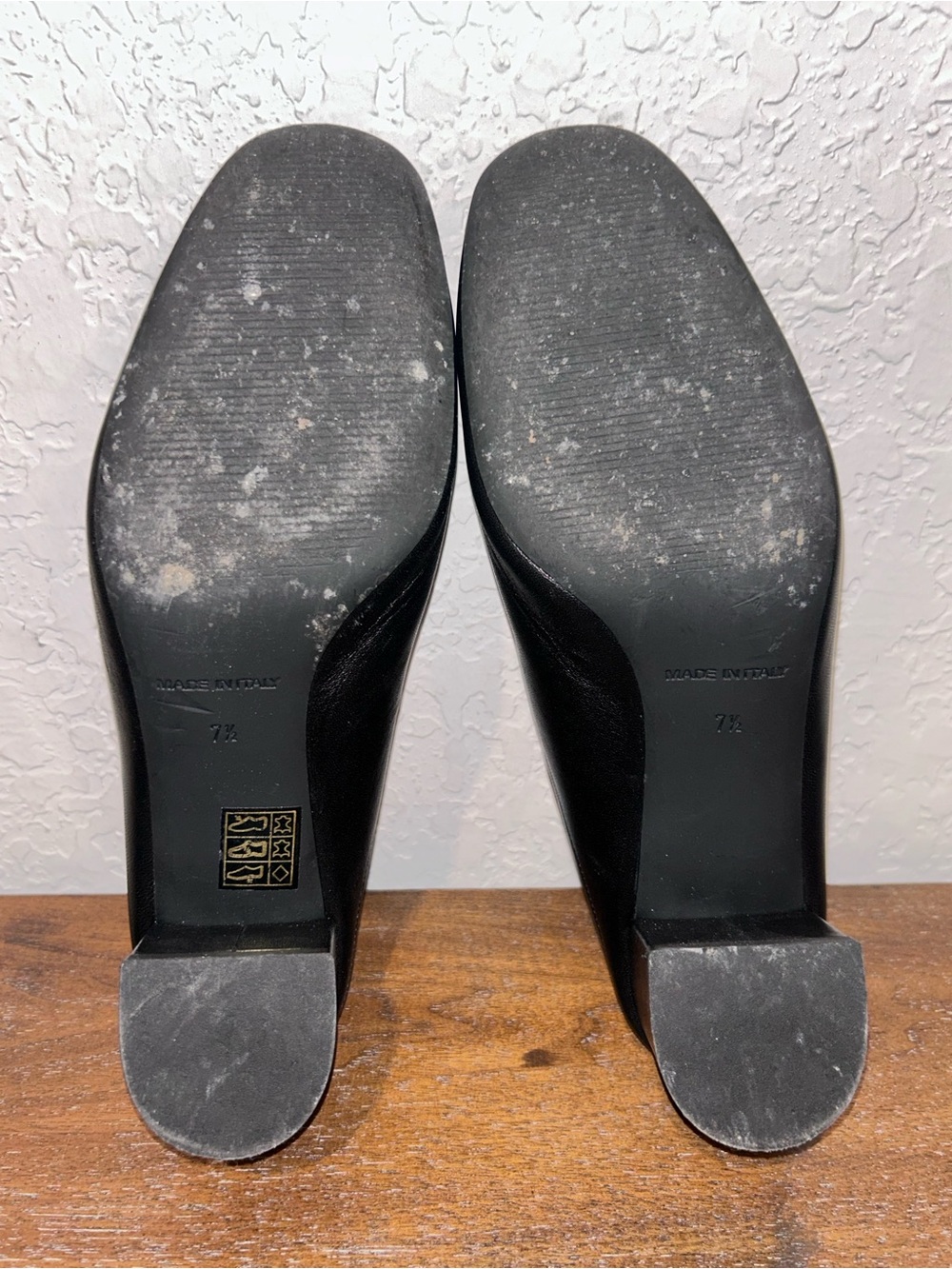 EVERLANE Leather Slip On Open Back Mule Block Heel Shoes - Picture 8 of 9